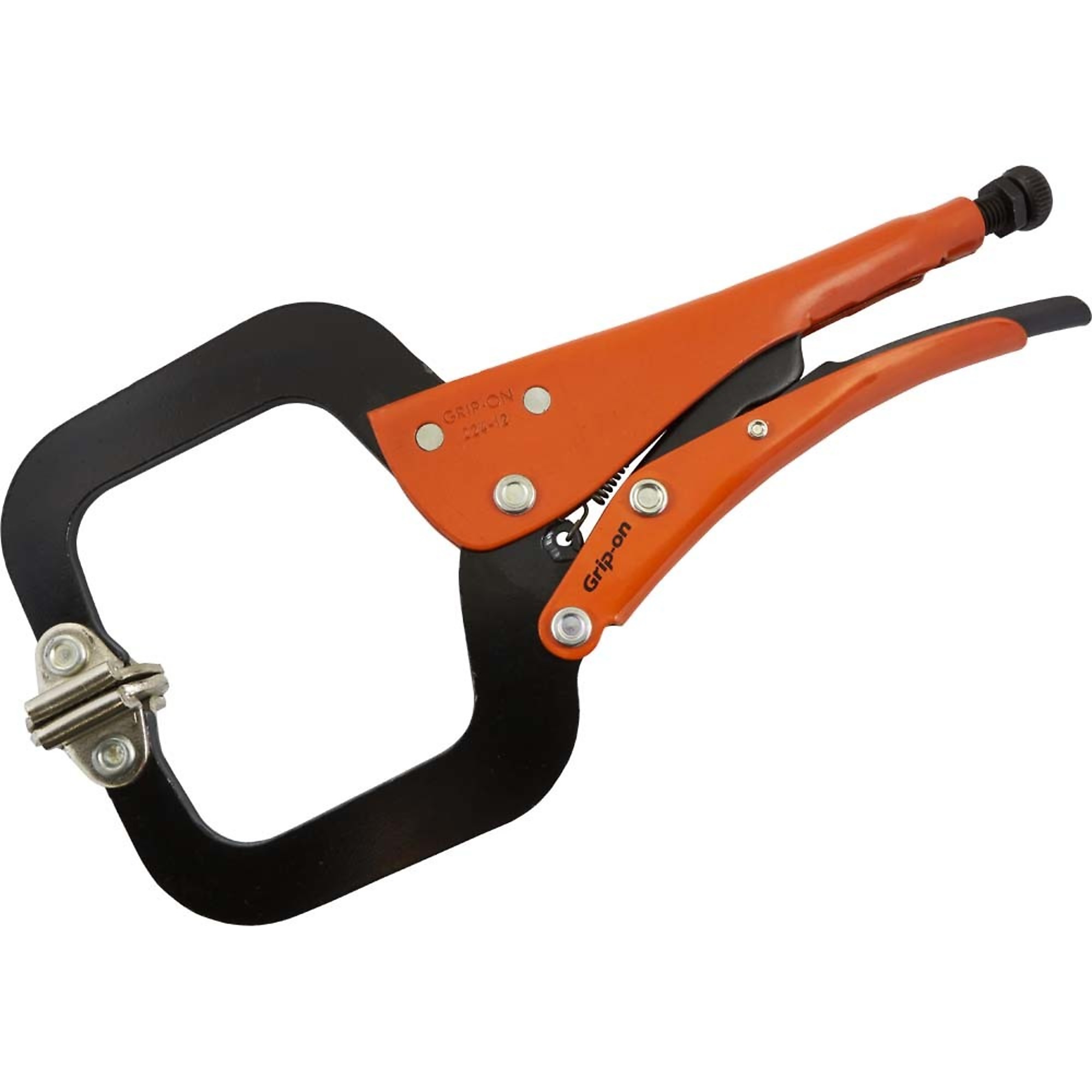 Grip-on, 12in. Locking C-clamp Plier, Pieces (qty.) 1 Material Alloy Steel, Jaw Capacity 3.94 in, Model# 224-12